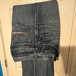 Arita starched denim western jeans new 35/32 size
